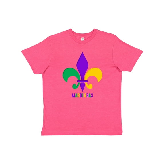 Inktastic Mardi Gras Fleur De Lis Youth T-Shirt