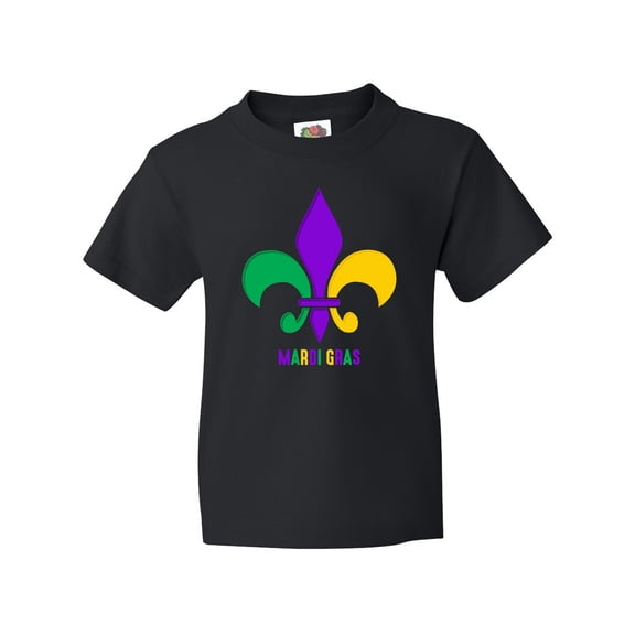 Inktastic Mardi Gras Fleur De Lis Youth T-Shirt