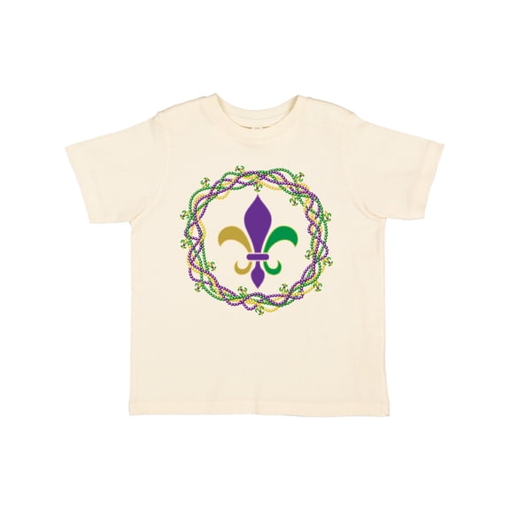 Inktastic Mardi Gras Fleur de Lis Beads Boys or Girls Toddler T-Shirt