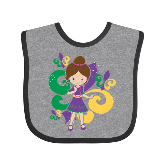 Inktastic Mardi Gras Girl Girls Baby Bib