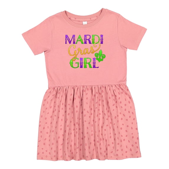 Inktastic Mardi Gras Girl Girls Toddler Dress