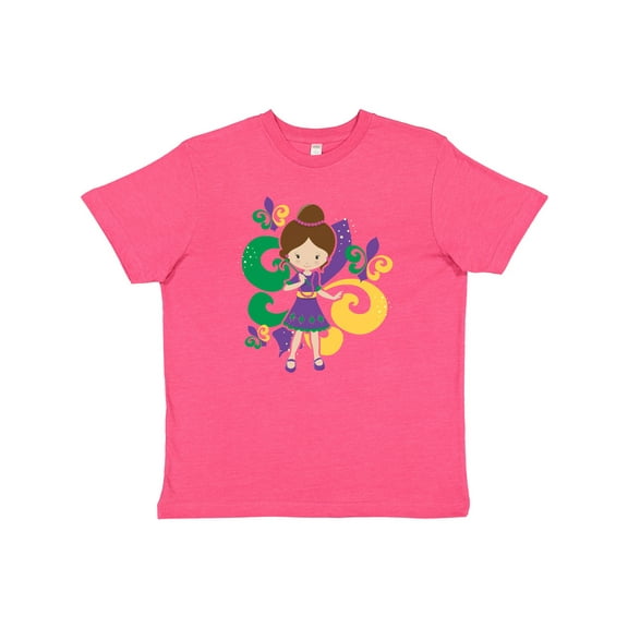 Inktastic Mardi Gras Girl Youth T-Shirt