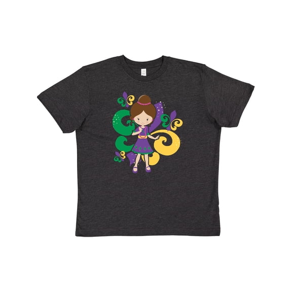 Inktastic Mardi Gras Girl Youth T-Shirt
