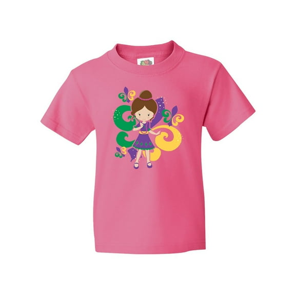 Inktastic Mardi Gras Girl Youth T-Shirt