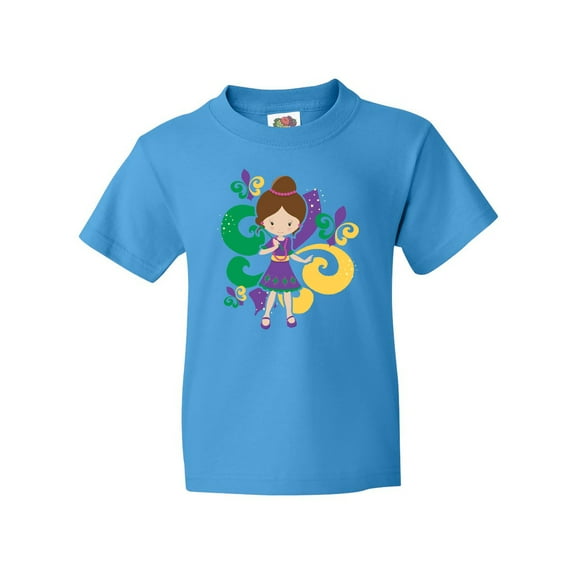 Inktastic Mardi Gras Girl Youth T-Shirt
