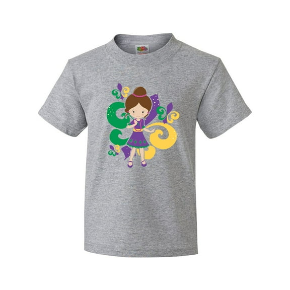 Inktastic Mardi Gras Girl Youth T-Shirt