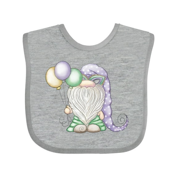 Inktastic Mardi Gras Gnome Boys Baby Bib
