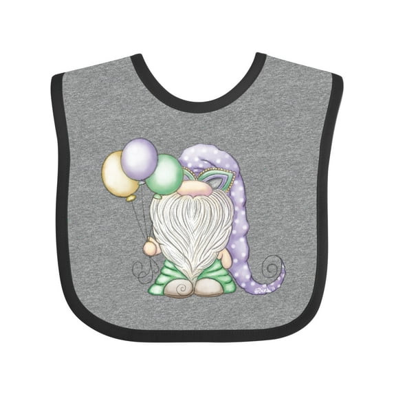 Inktastic Mardi Gras Gnome Boys Baby Bib