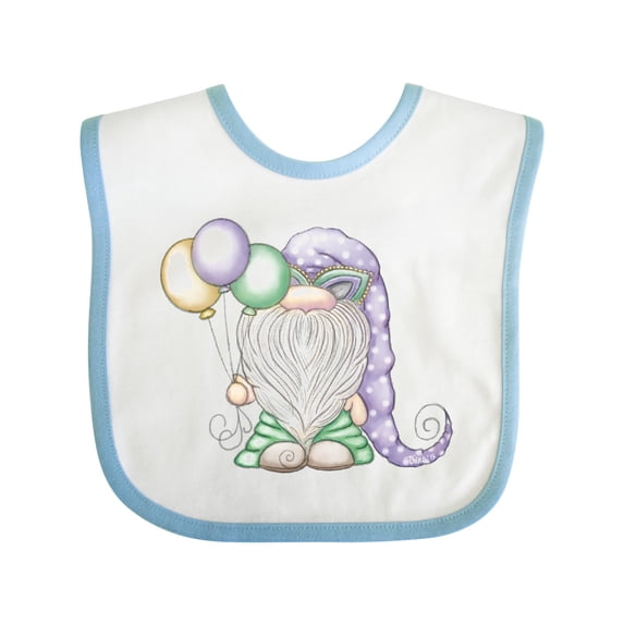 Inktastic Mardi Gras Gnome Boys Baby Bib