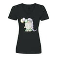 thumbnail image 1 of Inktastic Mardi Gras Gnome Women's V-Neck T-Shirt, 1 of 5