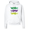 thumbnail image 1 of Inktastic Mardi Gras Holiday Alligators Adult Hoodie Sweatshirt, 1 of 4
