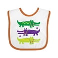 thumbnail image 1 of Inktastic Mardi Gras Holiday Alligators Boys or Girls Baby Bib, 1 of 4