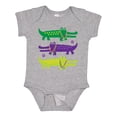 thumbnail image 1 of Inktastic Mardi Gras Holiday Alligators Boys or Girls Baby Bodysuit, 1 of 5