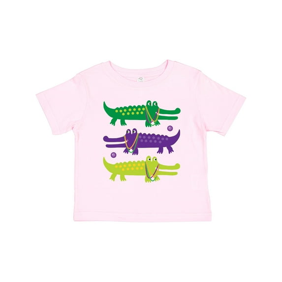 Inktastic Mardi Gras Holiday Alligators Boys or Girls Toddler T-Shirt