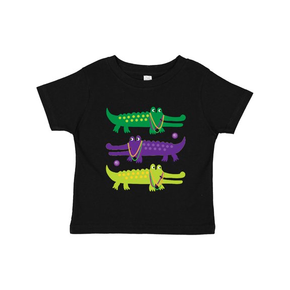 Inktastic Mardi Gras Holiday Alligators Boys or Girls Toddler T-Shirt