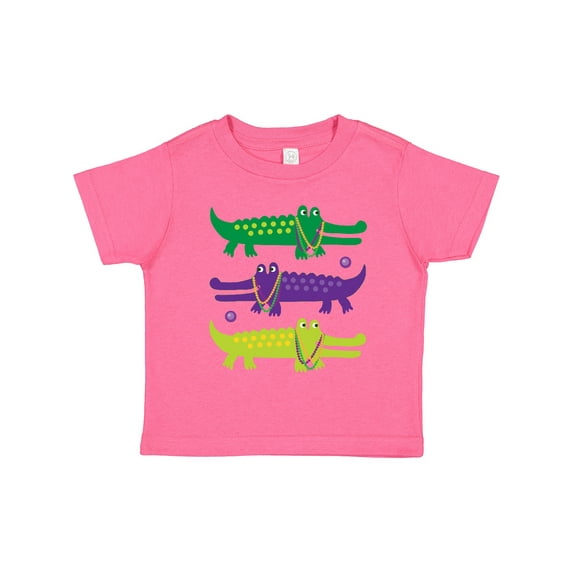 Inktastic Mardi Gras Holiday Alligators Boys or Girls Toddler T-Shirt