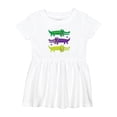 thumbnail image 1 of Inktastic Mardi Gras Holiday Alligators Girls Baby Dress, 1 of 5