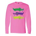 thumbnail image 1 of Inktastic Mardi Gras Holiday Alligators Long Sleeve T-Shirt, 1 of 5