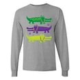 thumbnail image 1 of Inktastic Mardi Gras Holiday Alligators Long Sleeve T-Shirt, 1 of 5