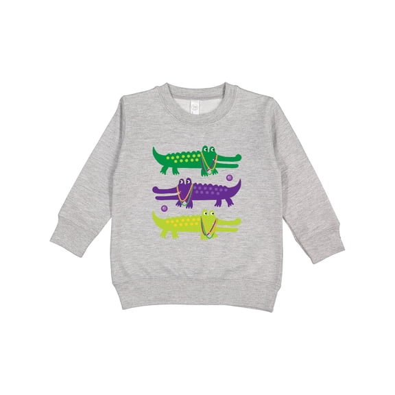 Inktastic Mardi Gras Holiday Alligators Toddler Sweatshirt