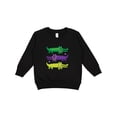 thumbnail image 1 of Inktastic Mardi Gras Holiday Alligators Toddler Sweatshirt, 1 of 4