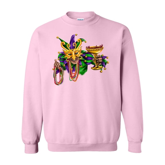 Inktastic Mardi Gras Jester Adult Sweatshirt