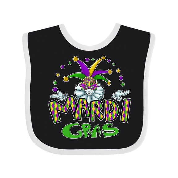 Inktastic Mardi Gras Jester Boys or Girls Baby Bib