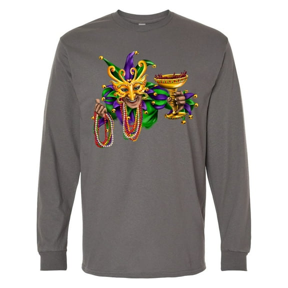 Inktastic Mardi Gras Jester Long Sleeve T-Shirt
