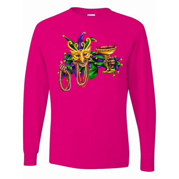 Inktastic Mardi Gras Jester Long Sleeve T-Shirt
