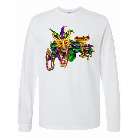 Inktastic Mardi Gras Jester Long Sleeve T-Shirt