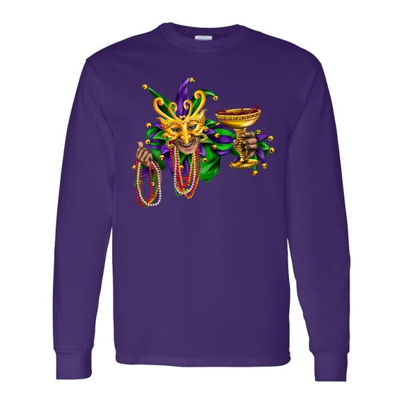 Inktastic Mardi Gras Jester Long Sleeve T-Shirt