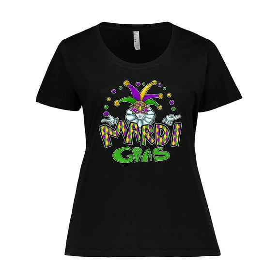Inktastic Mardi Gras Jester Women's Plus Size T-Shirt