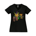thumbnail image 1 of Inktastic Mardi Gras Jester Women's Plus Size V-Neck T-Shirt, 1 of 5