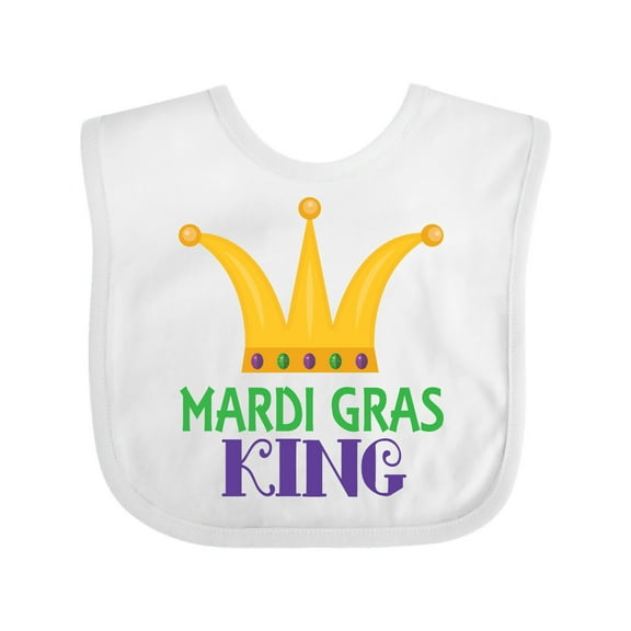 Inktastic Mardi Gras King Celebration Party Boys Baby Bib