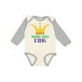thumbnail image 1 of Inktastic Mardi Gras King Celebration Party Boys Long Sleeve Baby Bodysuit, 1 of 5