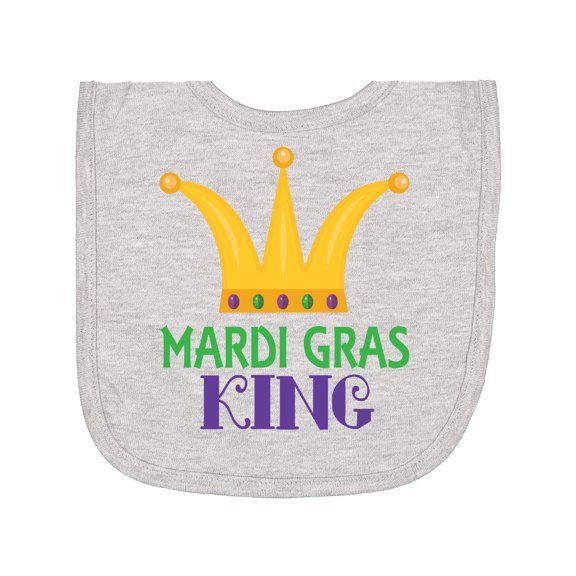 Inktastic Mardi Gras King Celebration Party Newborn Bib