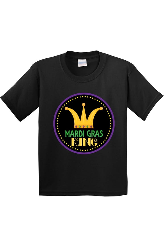 Mardi Gras King Crown Holiday Youth T-Shirt