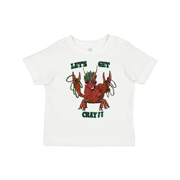 Inktastic Mardi Gras Let's Get Cray Crayfish with Beads Boys or Girls Toddler T-Shirt