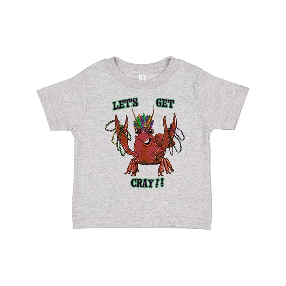 Inktastic Mardi Gras Let's Get Cray Crayfish with Beads Boys or Girls Toddler T-Shirt