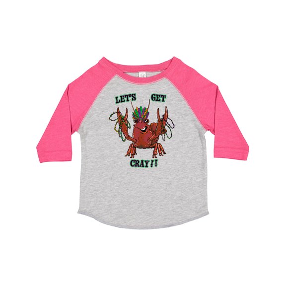 Inktastic Mardi Gras Let's Get Cray Crayfish with Beads Boys or Girls Toddler T-Shirt