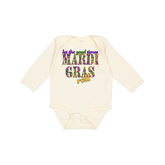 Inktastic Mardi Gras- Let the Good Times Roll Boys or Girls Long Sleeve Baby Bodysuit