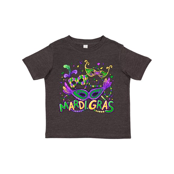 Inktastic Mardi Gras Masks and Beads Boys or Girls Toddler T-Shirt