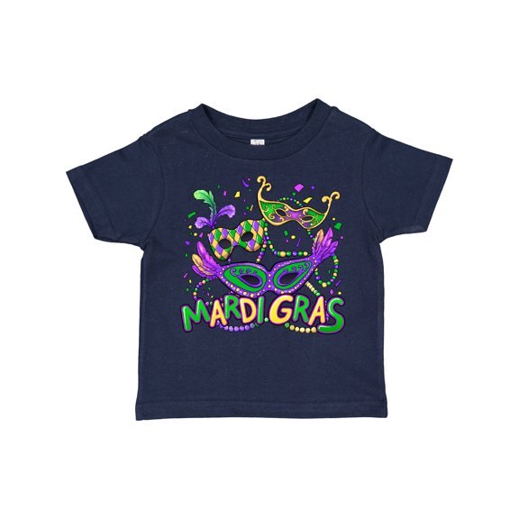 Inktastic Mardi Gras Masks and Beads Boys or Girls Toddler T-Shirt