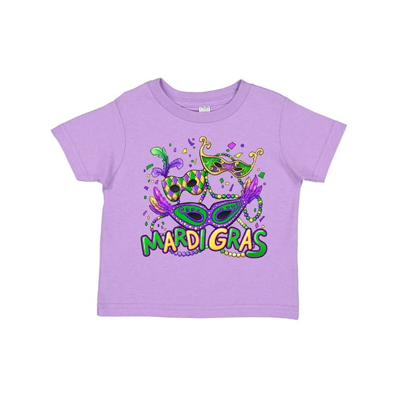 Inktastic Mardi Gras Masks and Beads Boys or Girls Toddler T-Shirt