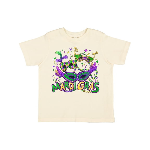 Inktastic Mardi Gras Masks and Beads Boys or Girls Toddler T-Shirt