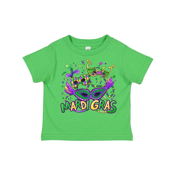 Inktastic Mardi Gras Masks and Beads Boys or Girls Toddler T-Shirt