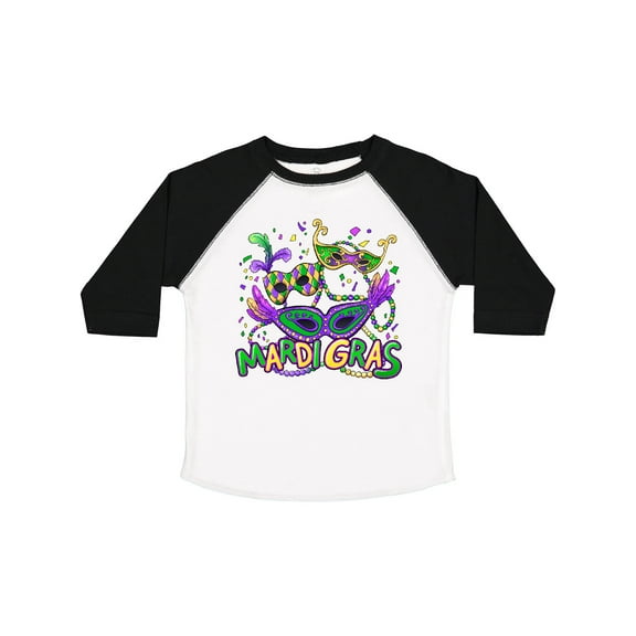 Inktastic Mardi Gras Masks and Beads Boys or Girls Toddler T-Shirt