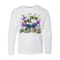 thumbnail image 1 of Inktastic Mardi Gras Masks and Beads Long Sleeve Youth T-Shirt, 1 of 5