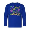 thumbnail image 1 of Inktastic Mardi Gras Masks and Beads Long Sleeve Youth T-Shirt, 1 of 5