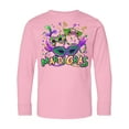thumbnail image 1 of Inktastic Mardi Gras Masks and Beads Long Sleeve Youth T-Shirt, 1 of 5